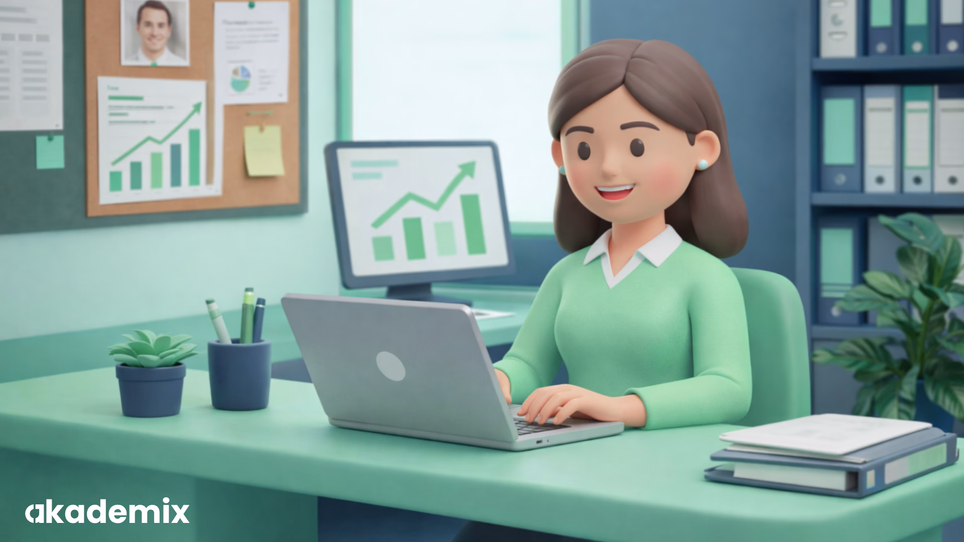 Ruang kerja guru yang menerapkan efisiensi digital